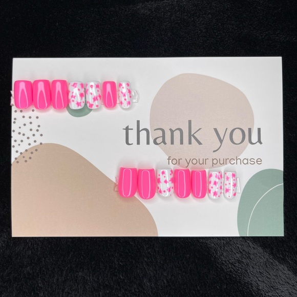 Pretty Hot Pink Xtra Short Press On Nails Set - Picture 5 of 9